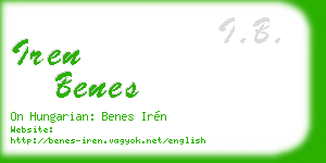 iren benes business card